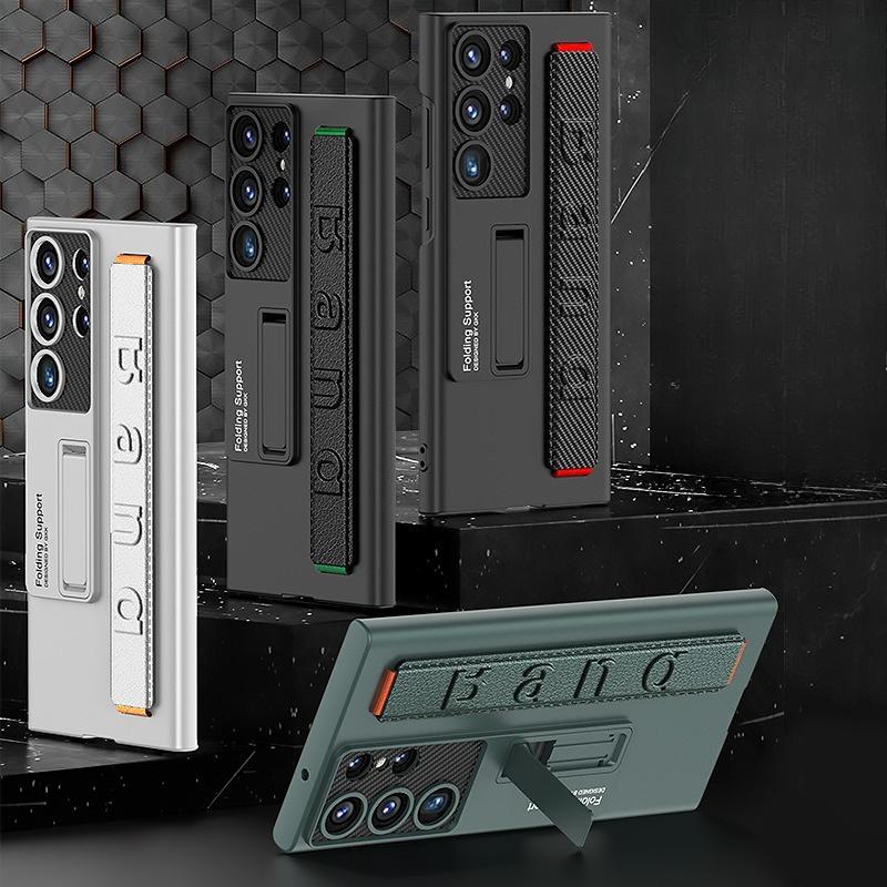 Samsung S23ultra Etui na telefon komórkowy z uchwytem Ultracienkie etui z opaską na nadgarstek Ochronne etui zapobiegające upadkom S23 Obudowa z drobnymi otworami