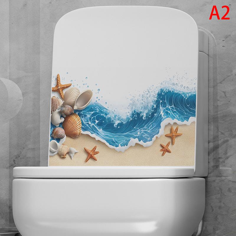 

Синяя ракушка морская звезда домашняя наклейка на унитаз креативная наклейка для ванной водонепроницаемая многоразовая ПВХ наклейка для декора ванной комнаты
