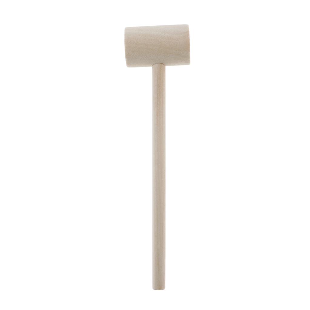 30x Leather Wooden Hammer Toy Handle Seafood Shellfish Mallet Gavel