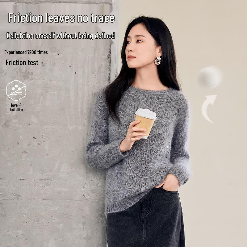 Xiangying Women's Loose Knit Pullover Sweater
