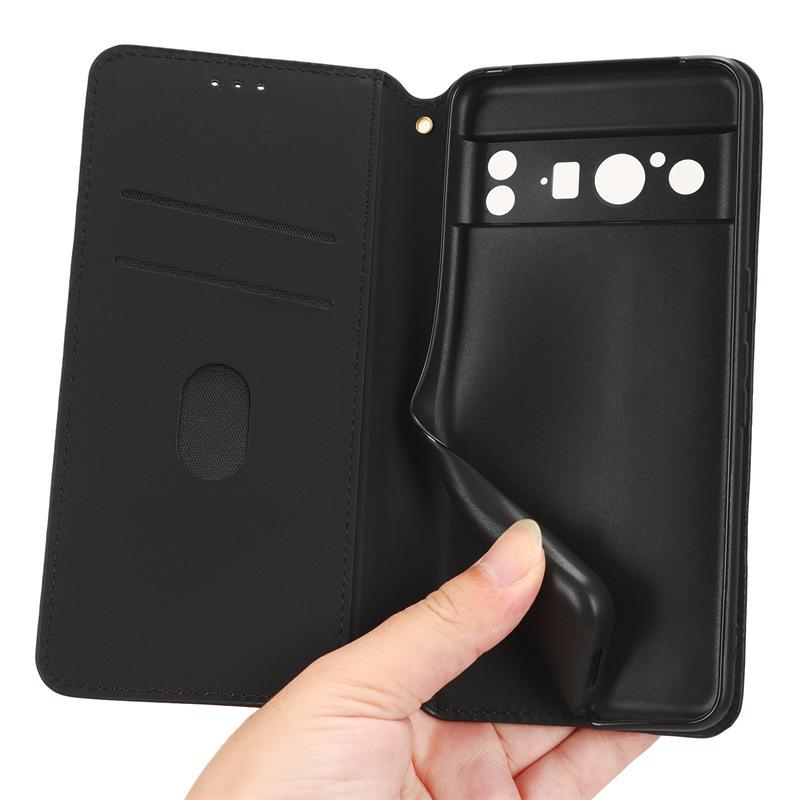 Leather Protective Drop-proof Stand Case with Card Holder for Google Pixel 8 Pro