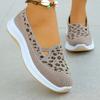 Fashion Fashion Hollow Leopard Print Flats Women Spring Summer Breathable Mesh Platform Sneakers Woman Non Slip Thick Sole Loafers Shoes