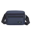 Men's Oxford Cloth Crossbody Bag - Slim Multi-Zip Shoulder Bag for Daily/Commute (3 Color Options)