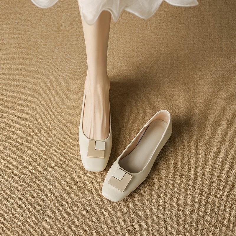 Flat-bottomed casual small single shoes women's 2025 autumn new fashionable versatile soft-soled evening fairy style low-top Doudou shoes