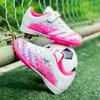 2025 neue Kinderfußballschuhe Jungen und Schüler Mädchen Nocken Klettverschluss Freizeitspiel Sportschuhe