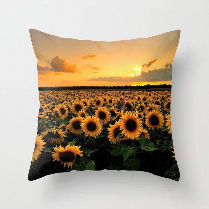 Home Decor Sunflower Cushion Cover Summer Sofa Pillowcase Bedroom Car Office Decor