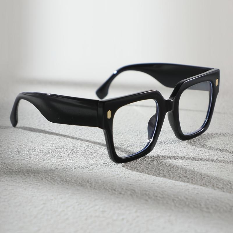 Minimalistische quadratische Brille Vollrandbrille für Damen Modisch Blaulichtfilter Lässig College-Stil Geeignet für Zuhause