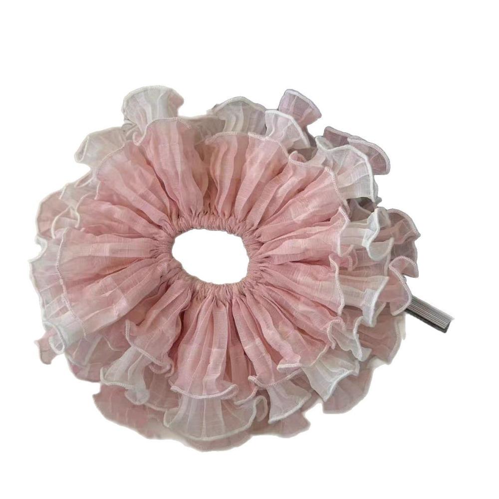 Premium Sense Hair Bands Chiffon Hair Accessories Korean Style Wavy Lace Scrunchie  Women