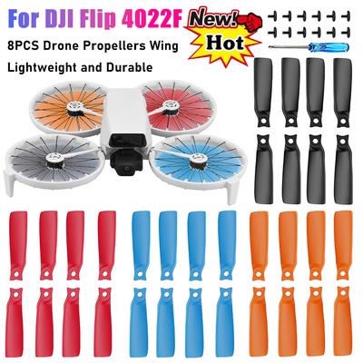 8pcs Drone Propellers For DJI Flip 4022F DIY Colorful Silent Propeller Wing Lightweight Blade Spare Part For DJI Flip Accessorie