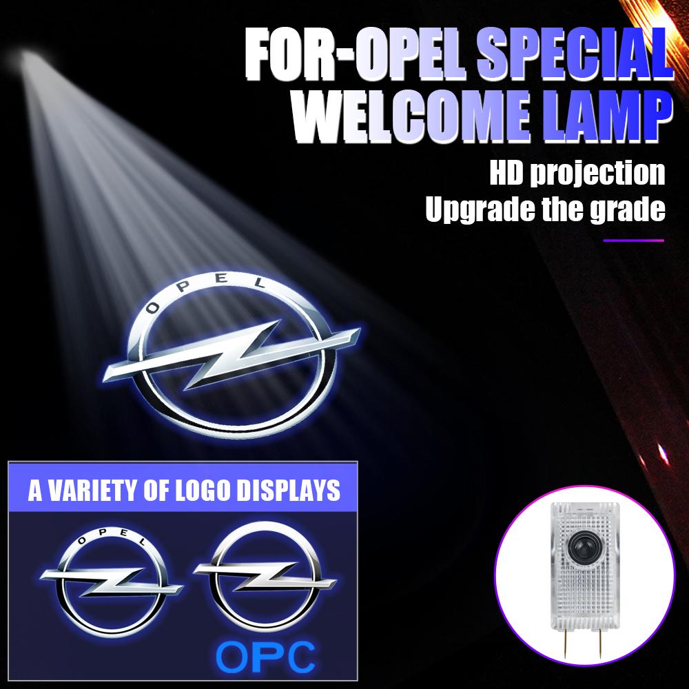 2/4Pcs LED Car Door Welcome Lights Ghost Projector Lamps Decoration Auto Exterior Accessories Only Suit For Opel Insignia 2009