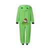 Christmas Printed Family Matching Hooded Long Sleeved Zippered Hooded  Jumpsuit Set