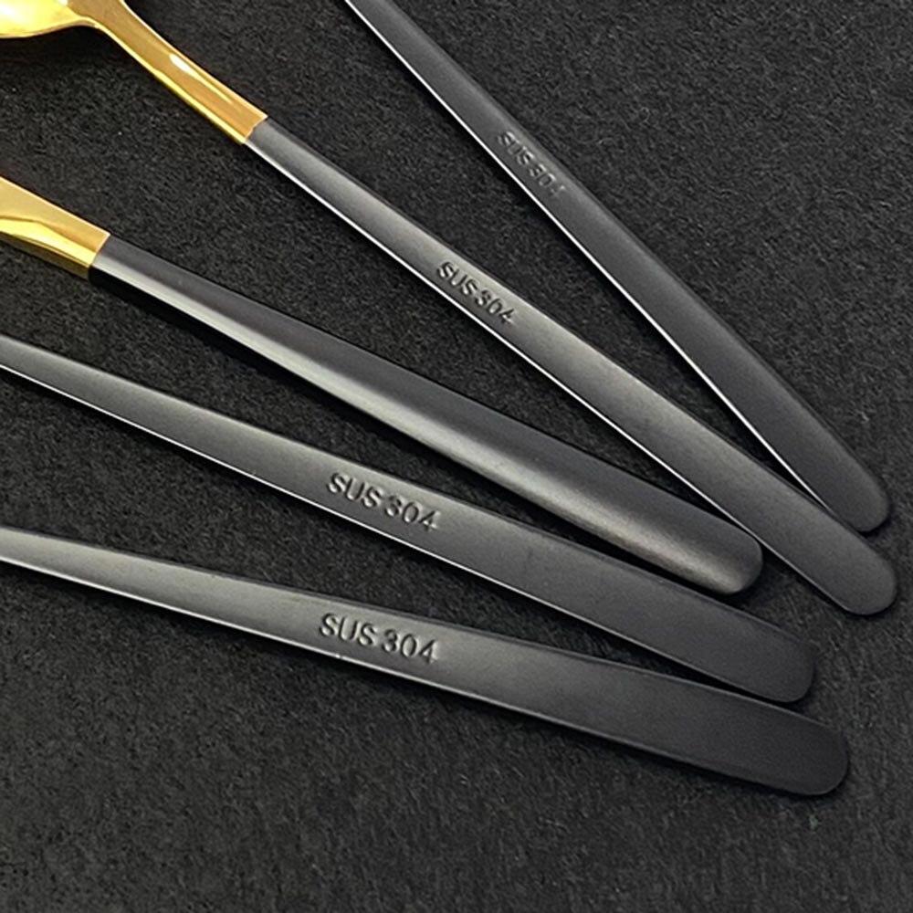 White Gold Cutlery Set 20Pcs Dinnerware Set 18/10 Stainless Steel Knife Fork Spoon Silverware Kitchen Flatware Tableware Set