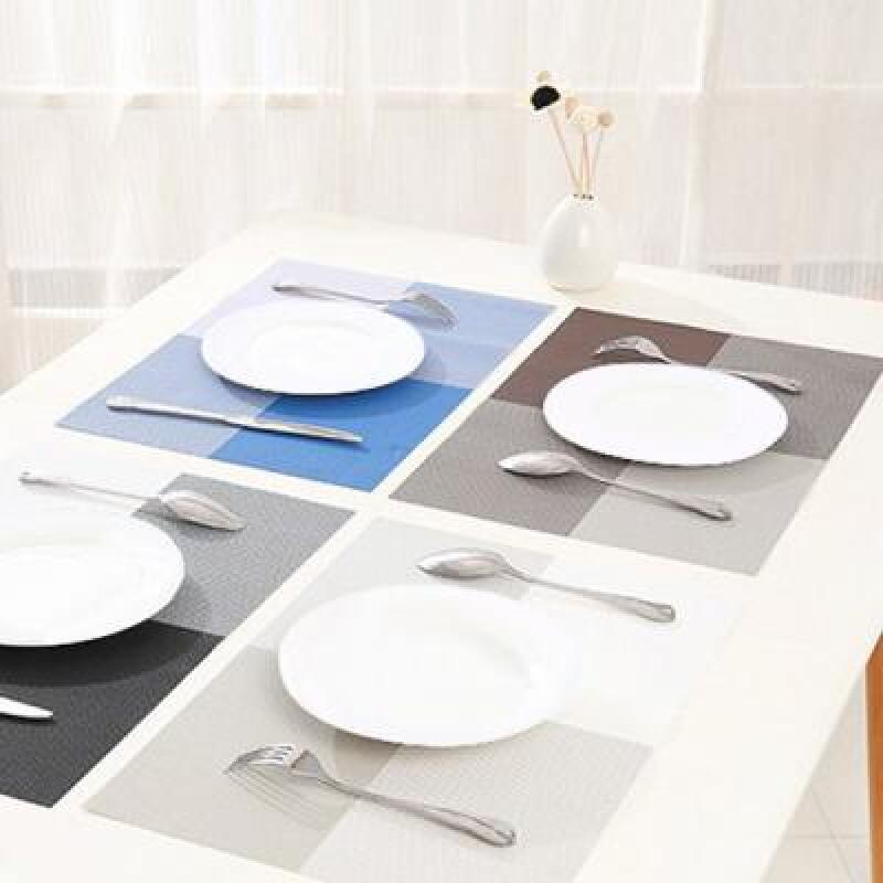 Restaurant Cafe Plating Waterproof Table Mat 4-Piece Set Square set