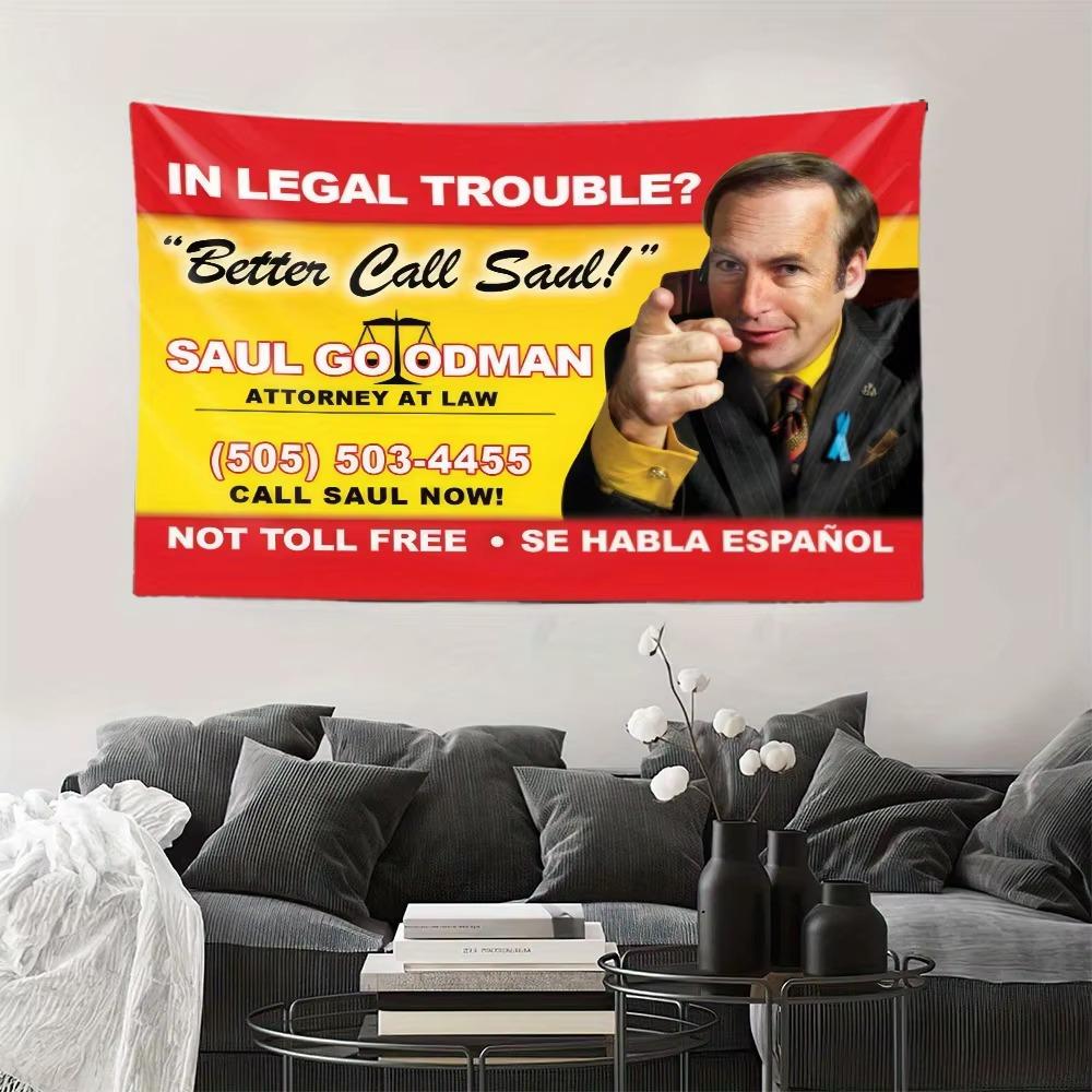 Saul Goodman Better Call Saul Funny Tapestry, Soft Lightweight Portable Wrinkle Resistant Wall Hanging For College Dorm