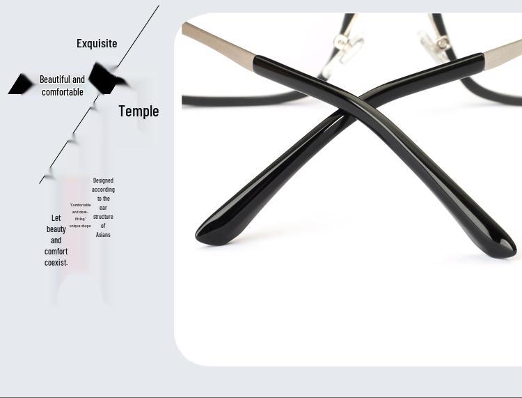 Ultra-light Square Glasses Frame for Men & Women - Resin Frame with Metal Legs, Full Frame for Optical Lenses.