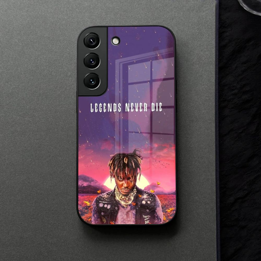999 J-Juice W-WRLD Phone Case Glass For Samsung Galaxy S21 S25 S22 S20 S24 S23 Ultra Fe Plus A16 A34 A54 A24 Coque