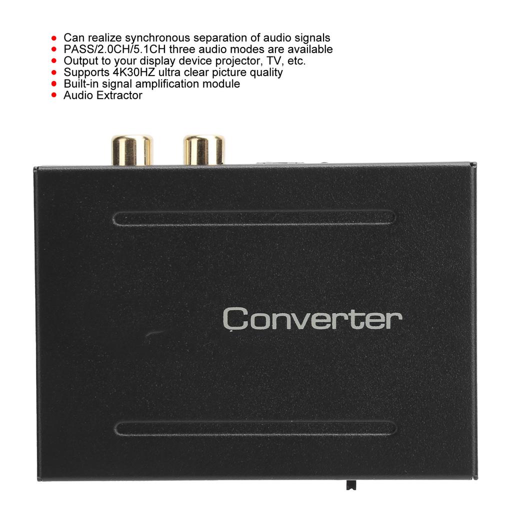 Extractor Converter HighDefinition Multimedia Interface to  + SPDIF+ RCelsiusL(Black )