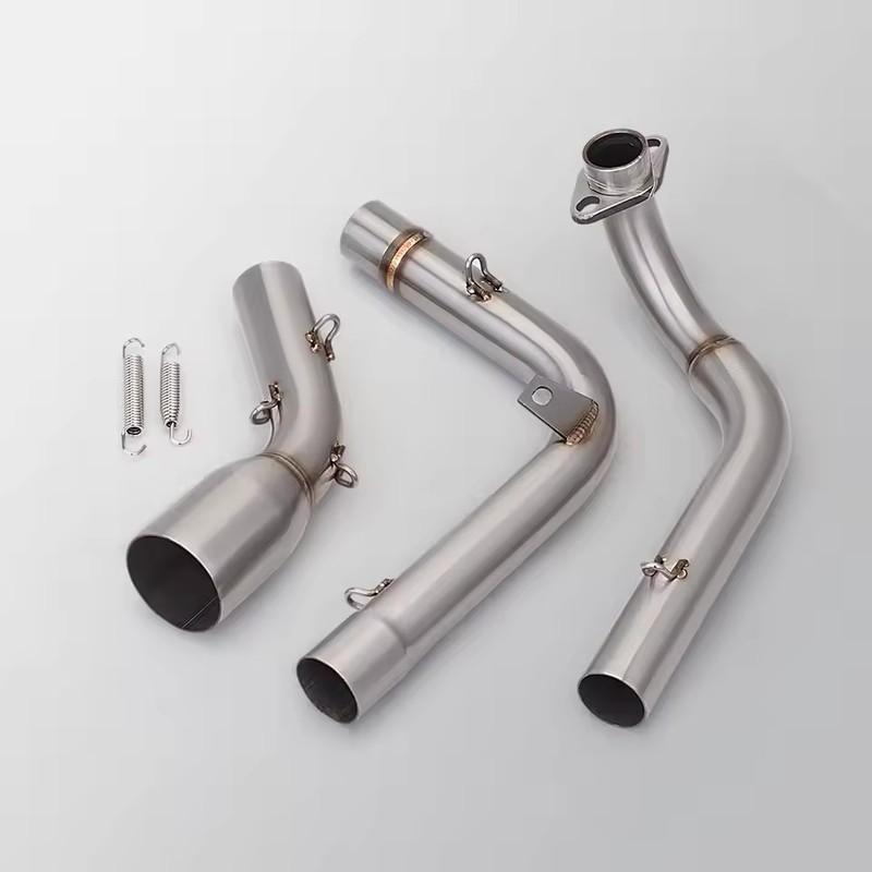 For Honda MSX Grom 125 2013-2024 Grom125 MSX125 MSX 125 Full System Black / Silvery / Carbon Exhaust Tips With Header Link Pipe