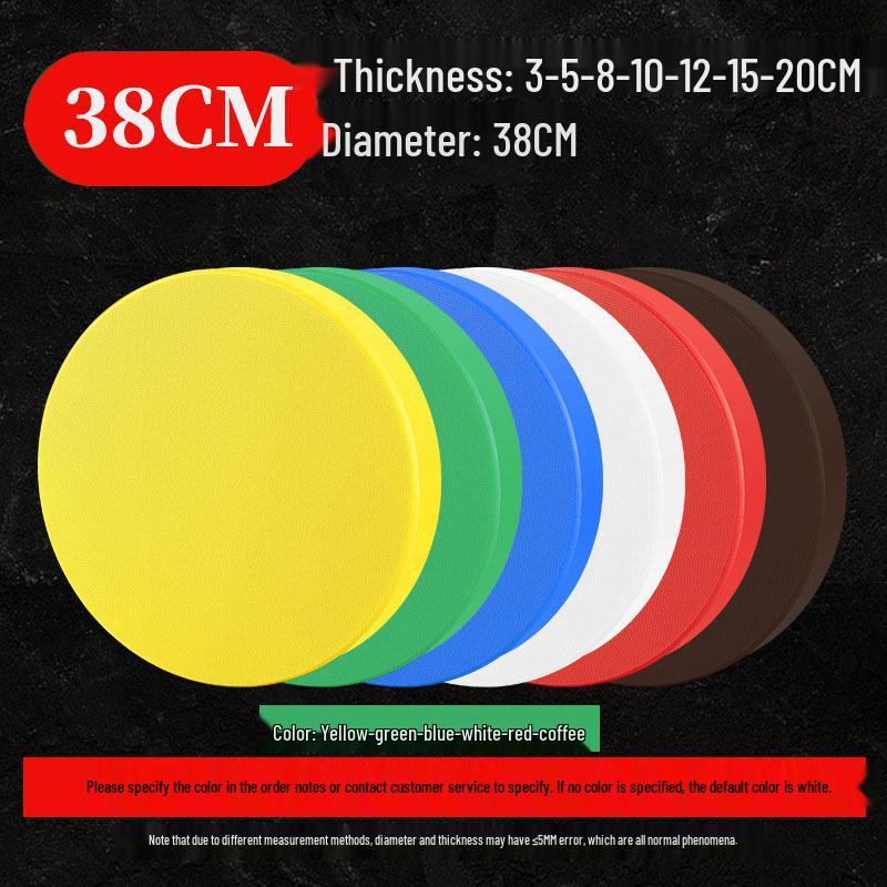

Round Non-Slip Thickened PE Cutting Board - Anti-Mold, Double-Sided for Home and Restaurant Use 3CM Thickness