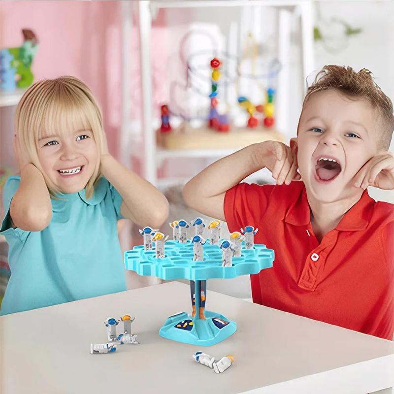 Children's DIY puzzle balance tree Small White rabbit Astronaut board^ game casual parent%child interactive tabletop*balance toy