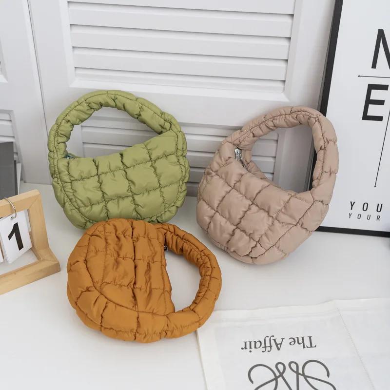 Fashi Quilted Shoulder Bags for Women Handbag Mini Cloud Pleated Bags Puffer Dumpling Bag Luxury Tote