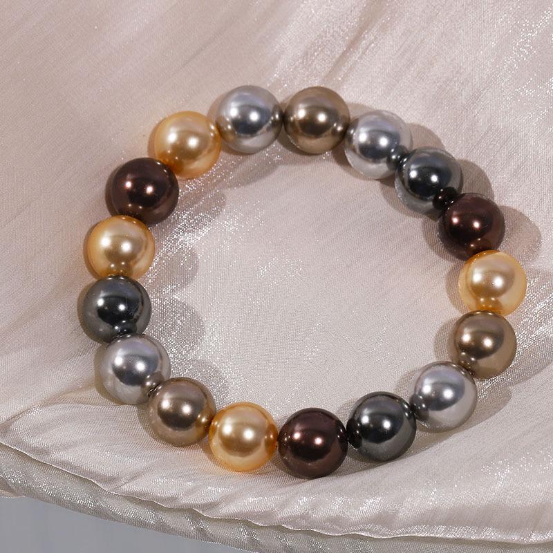 Retro Pearl Bracelet - 12mm Round Beads Women's Luxury Fashion Accessory