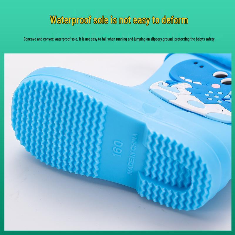 Cartoon Waterproof Unisex Toddler Rain Boots - Short Rubber Boots for Kids