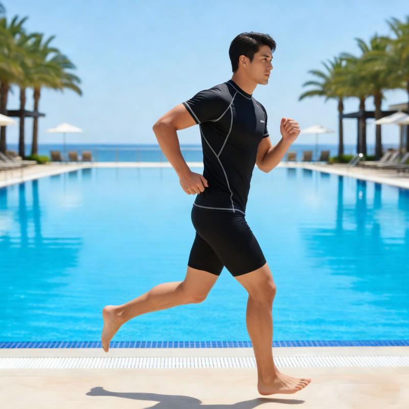 Men's Swimsuit Suit Korean Teen Adult Split Swimming Quick-drying Tight-fitting Trunks