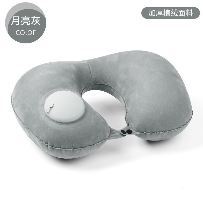 Press inflatable pillow travel portable aircraft headrest can be stored inflatable u-shaped pillow nap neck pillow