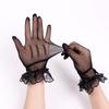 Lolita Korean Sun Protection Women Bridal Elasticity Wedding Gloves Flower Lace Mittens Hand Sleeve