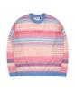 WAIKEI Multi-Stripe See-Through Knit Pink