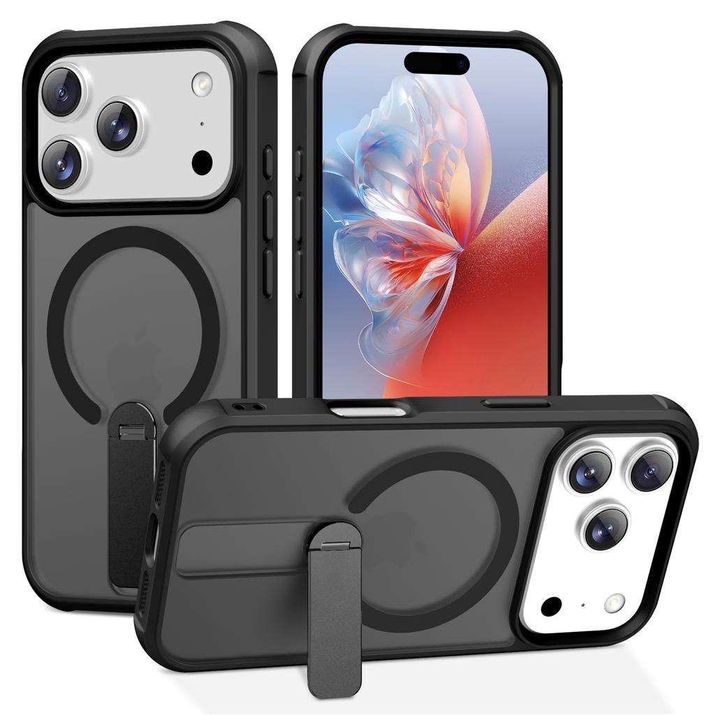 For iPhone 17 Pro Case Compatible with MagSafe Kickstand TPU+PC Drop Protection Phone Cover