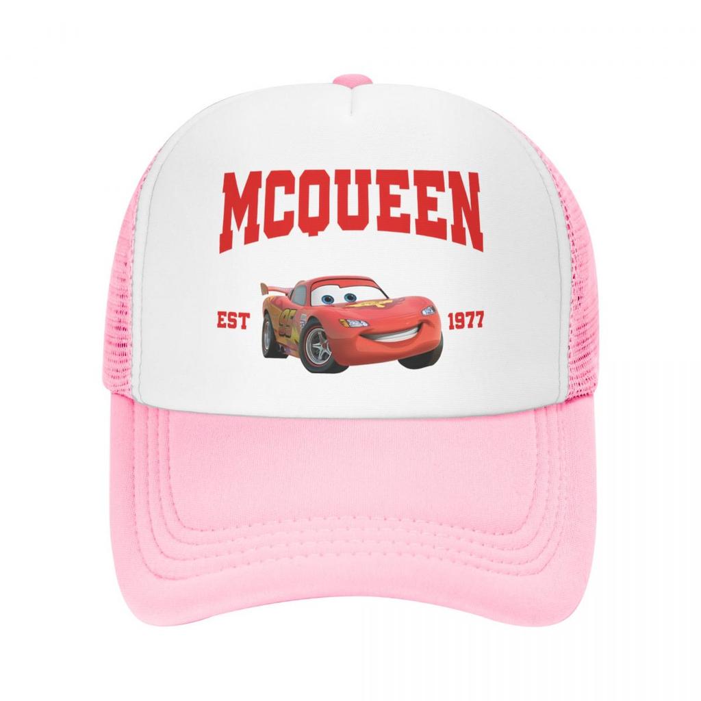 Lightning Mcqueen Sally Car Baseball Cap For Man Woman Summer Outdoor Mesh Side Sun Hats Caps Adjustable Fit For Casual Wear