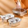 304 Stainless Steel Camping Lunch Box Double-layer Food Storage Box Portable Picnic Box  School