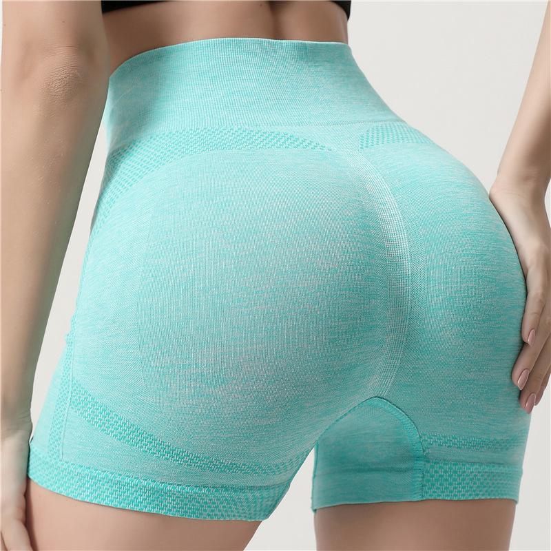 

Plus Size Peach Smile Seamless High Waist Yoga Shorts for Women Triple Extra Large яскраво-зелений колір