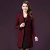 2025 Autumn/Winter Elegant Mid-Length Woolen Coat for Mothers - Fashionable, Waist-Cinched Design for Women