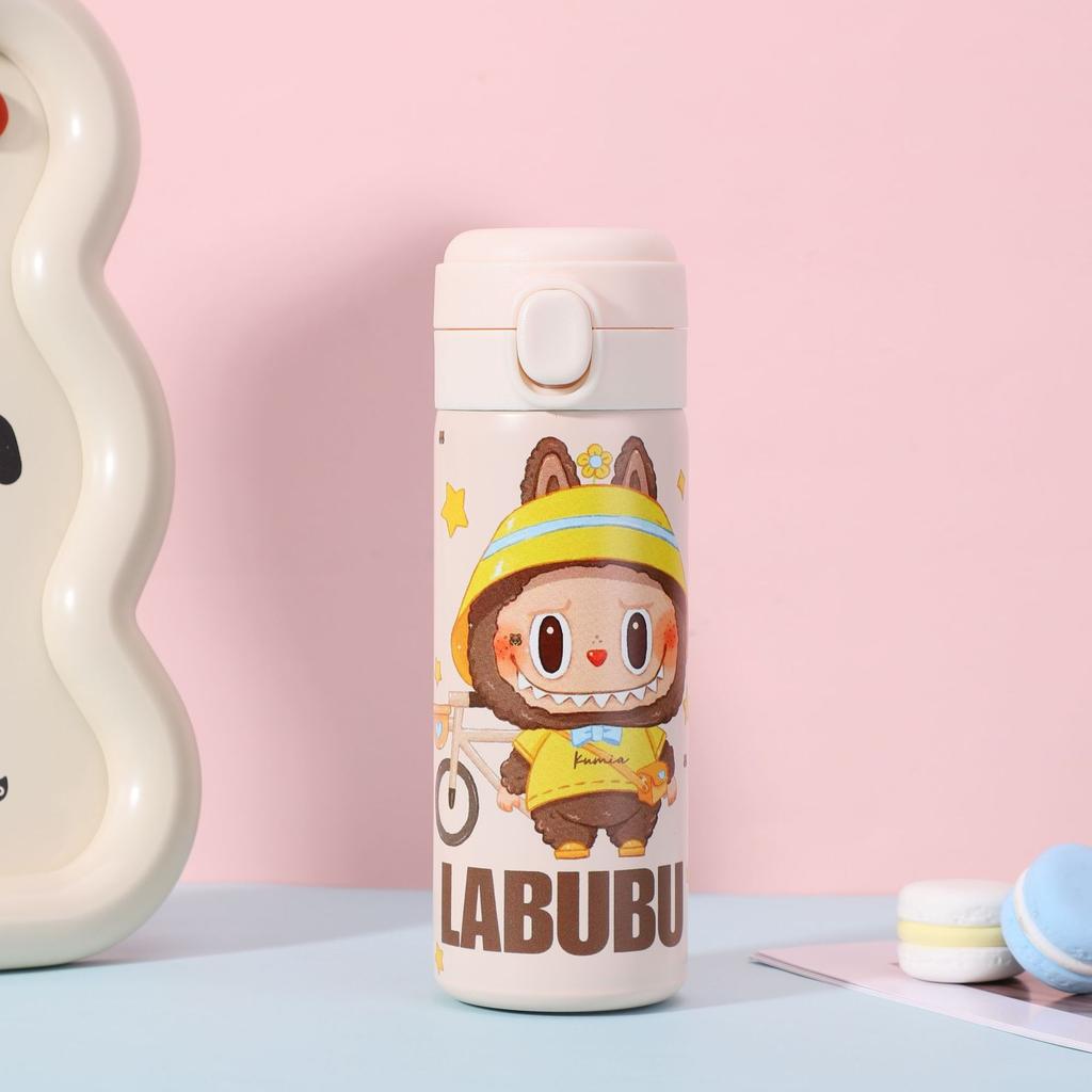Cartoon Pattern Bouncing Cup Car Pea Cup High Value 304 Stainless Steel Vacuum Thermos Cup