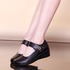 Women High Heel Shoes Mary Jane Wedges Ankle Strap Round Toe  Dance Shoes Soft Sole Comfortable Ladies Dancing Shoes