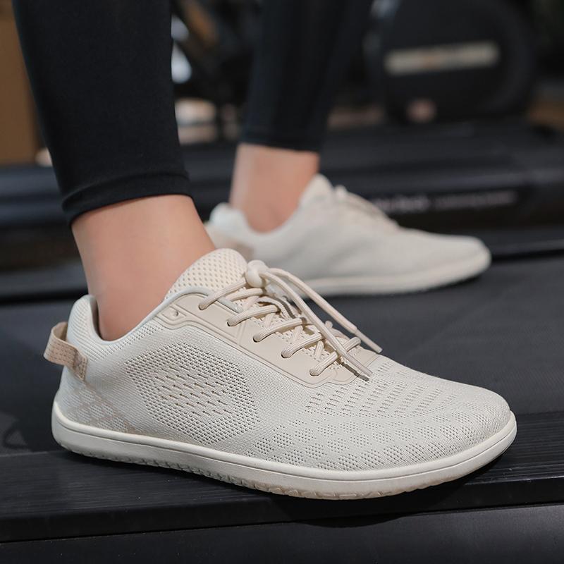 Fashion Wide Toe Men's Running Shoes Minimalist Casual Sneakers Breathable Mesh Walking Shoes Elastic Non-slip Trainers Male Flats