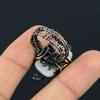 Natural Larimar Gemstone Handmade Copper Wire Wrap Gift Ring Size 8 Q8r40