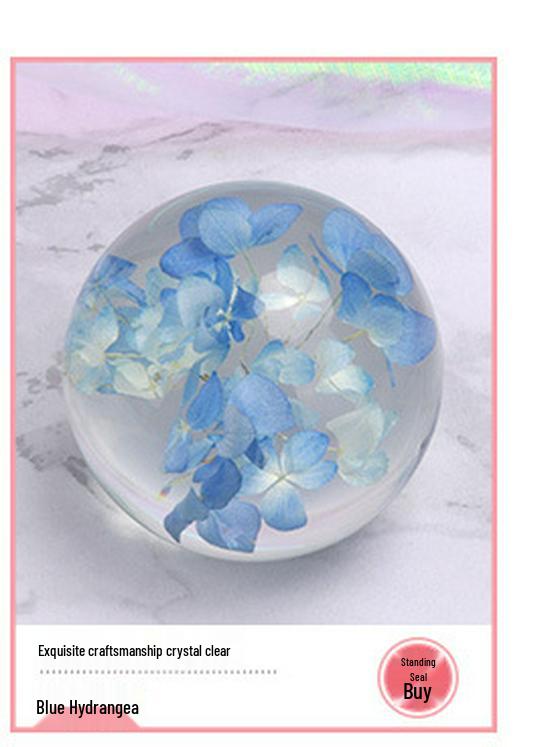 Dandelion Preserved Flower Night Light - Wooden Crystal Ball for Christmas & Birthday Gifts