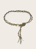 Creative Wooden Circular Buckle Decoration Leaf Branch Design Women Weaving Belt