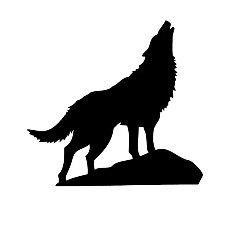 

12x12cm Wolf Howl Personalized Car Stickers Window Motorcycle Body Front Rear Decorative PVC Vinyl Decal Auto Decor Accessories 1Pc