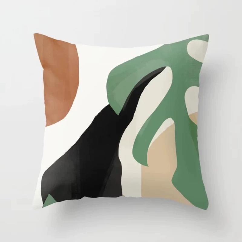 Modern Minimalist Abstract Pillow Cover Minimalist Geometric Peachskin Velvet Cushion