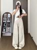 Korean Floral Wide-Leg High-Waist Drawstring Pants for Women - Spring/Summer