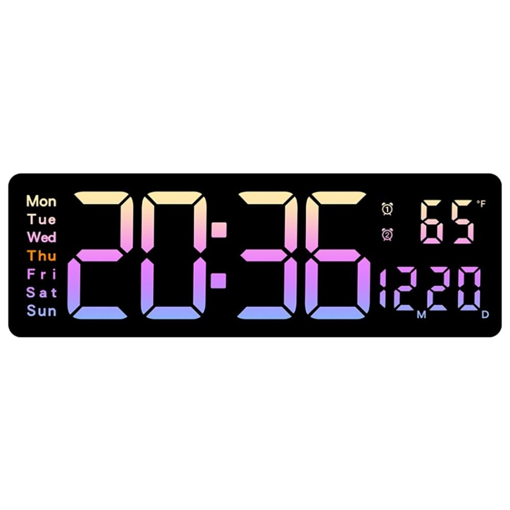 

5526 LED Digital Display Electronic Wall Clock Multi-Function Countdown Alarm Clock Pink