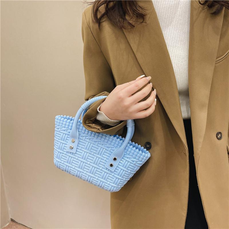 Geantă de mână trendy 2025, versatilă, mini crossbody & tote, din jeleu țesut