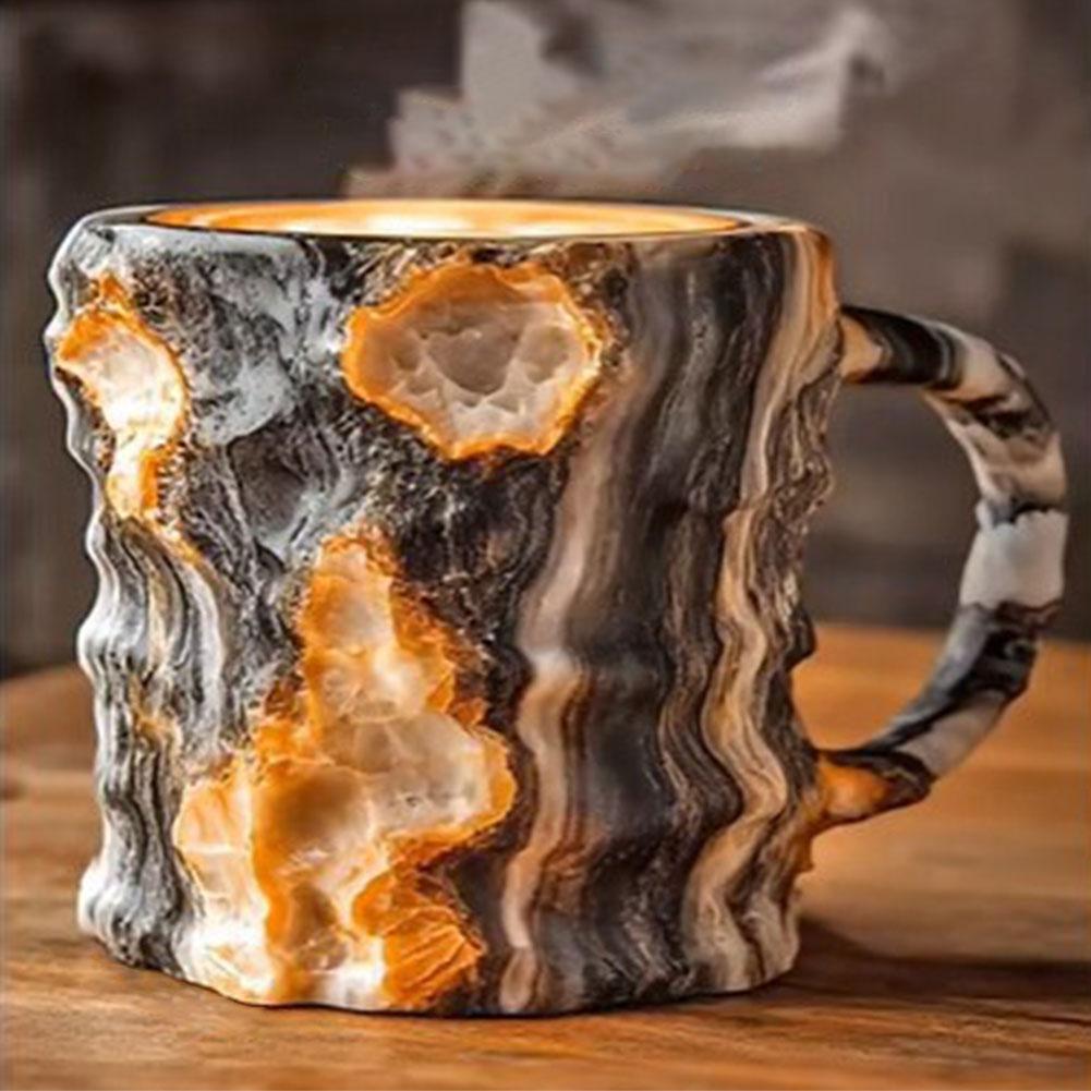 Tasse à café translucide en cristal minéral de luxe élégante de 200 ml pour la maison ou le bureau