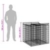 Gabion Raised Bed Set 2 Pcs Silver