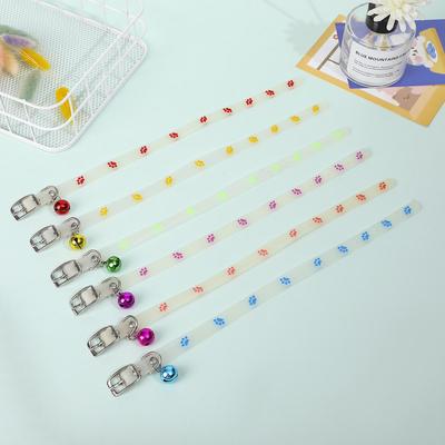 Fluorescent Silicone Footprint Collar for Cats & Dogs - Luminous Night Travel Collar To Prevent Loss